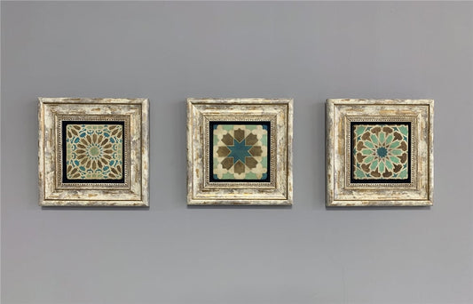 3-PIECE FRAME NATURAL STONE WALL DECOR / 3CDD-40-337 (WALL DECOR)