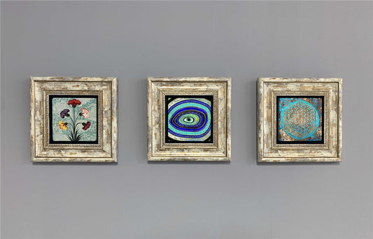3-PIECE FRAME NATURAL STONE WALL DECOR / 3CDD-40-404 (WALL DECOR)