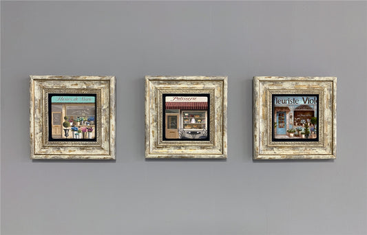 3-PIECE FRAME NATURAL STONE WALL DECOR / 3CDD-40-289 (WALL DECOR)