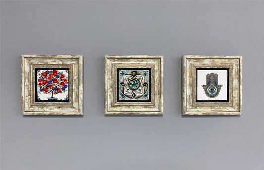 3-PIECE FRAME NATURAL STONE WALL DECOR / 3CDD-40-239 (WALL DECOR)