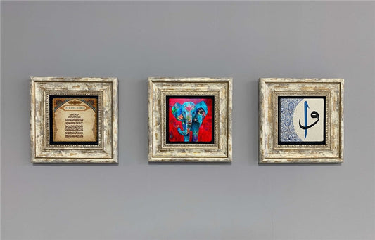 3-PIECE FRAME NATURAL STONE WALL DECOR / 3CDD-40-397 (WALL DECOR)