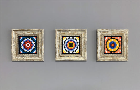 3-PIECE FRAME NATURAL STONE WALL DECOR / 3CDD-40-316 (WALL DECOR)