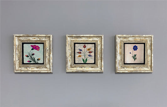 3-PIECE FRAME NATURAL STONE WALL DECOR / 3CDD-40-257 (WALL DECOR)