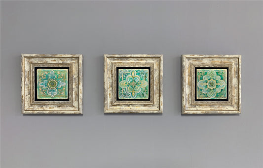 3-PIECE FRAME NATURAL STONE WALL DECOR / 3CDD-40-333 (WALL DECOR)