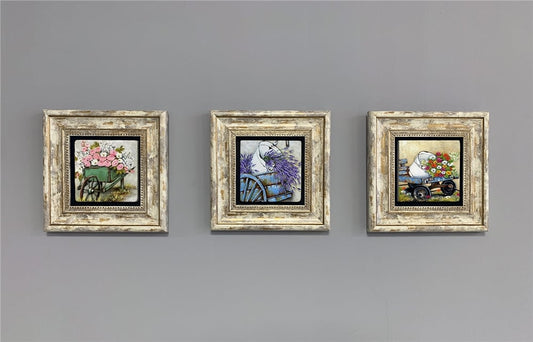 3-PIECE FRAME NATURAL STONE WALL DECOR / 3CDD-40-303 (WALL DECOR)