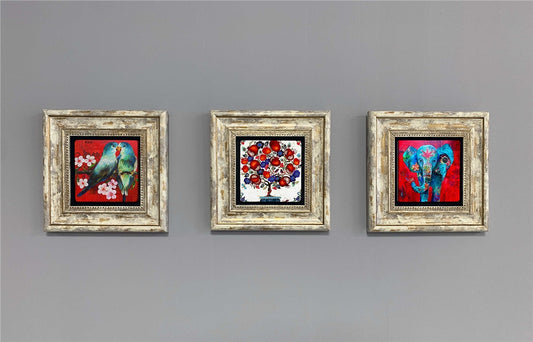 3-PIECE FRAME NATURAL STONE WALL DECOR / 3CDD-40-364 (WALL DECOR)