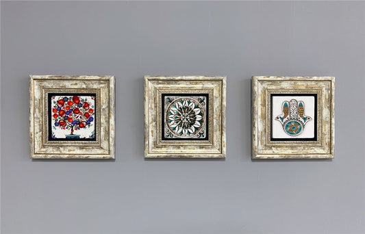 3-PIECE FRAME NATURAL STONE WALL DECOR / 3CDD-40-261 (WALL DECOR)