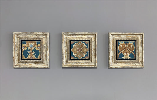 3-PIECE FRAME NATURAL STONE WALL DECOR / 3CDD-40-310 (WALL DECOR)