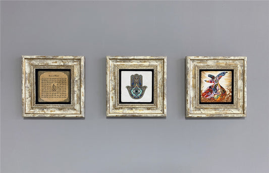 3-PIECE FRAME NATURAL STONE WALL DECOR / 3CDD-40-244 (WALL DECOR)