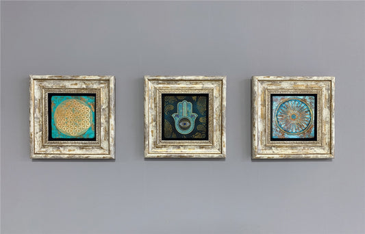 3-PIECE FRAME NATURAL STONE WALL DECOR / 3CDD-40-253 (WALL DECOR)
