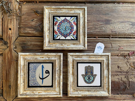 3-PIECE FRAME NATURAL STONE WALL DECOR / 3CDD-40-204 (WALL DECOR)
