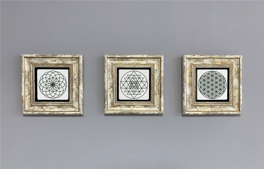 3-PIECE FRAME NATURAL STONE WALL DECOR / 3CDD-40-279 (WALL DECOR)