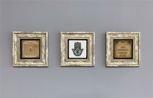3-PIECE FRAME NATURAL STONE WALL DECOR / 3CDD-40-242 (WALL DECOR)