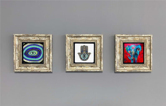 3-PIECE FRAME NATURAL STONE WALL DECOR / 3CDD-40-357 (WALL DECOR)