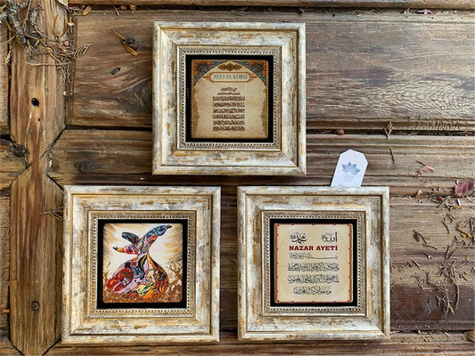 3-PIECE FRAME NATURAL STONE WALL DECOR / 3CDD-40-216 (WALL DECOR)