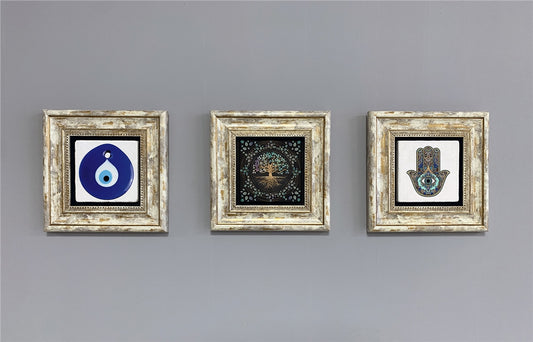 3-PIECE FRAME NATURAL STONE WALL DECOR / 3CDD-40-250 (WALL DECOR)