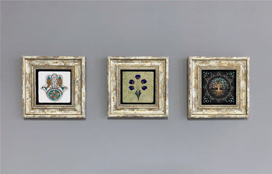 3-PIECE FRAME NATURAL STONE WALL DECOR / 3CDD-40-262 (WALL DECOR)