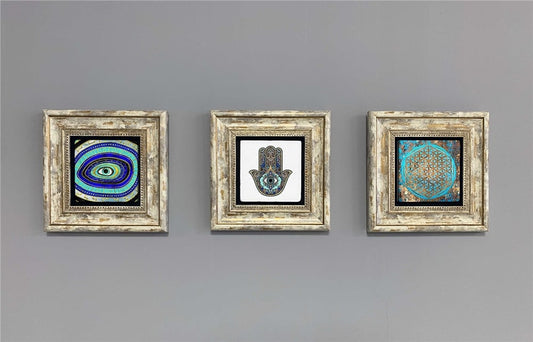 3-PIECE FRAME NATURAL STONE WALL DECOR / 3CDD-40-382 (WALL DECOR)