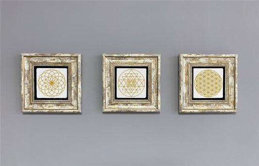 3-PIECE FRAME NATURAL STONE WALL DECOR / 3CDD-40-281 (WALL DECOR)