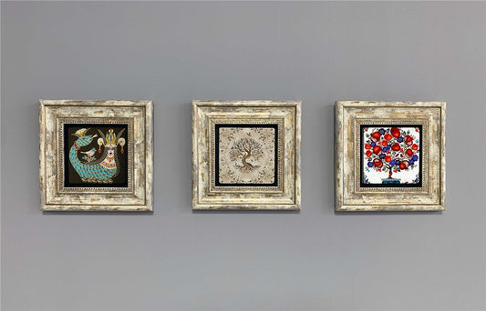 3-PIECE FRAME NATURAL STONE WALL DECOR / 3CDD-40-377 (WALL DECOR)