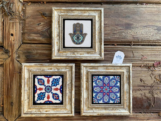 3-PIECE FRAME NATURAL STONE WALL DECOR / 3CDD-40-209 (WALL DECOR)