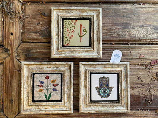 3-PIECE FRAME NATURAL STONE WALL DECOR / 3CDD-40-210 (WALL DECOR)