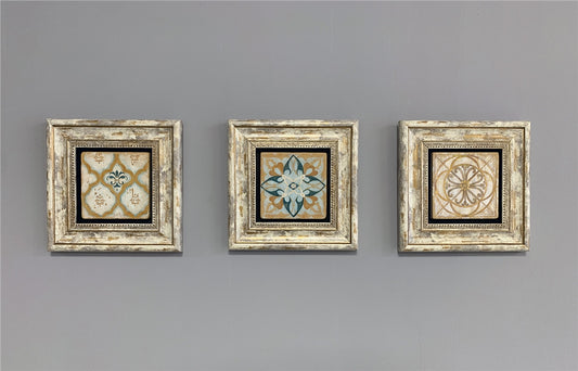 3-PIECE FRAME NATURAL STONE WALL DECOR / 3CDD-40-332 (WALL DECOR)