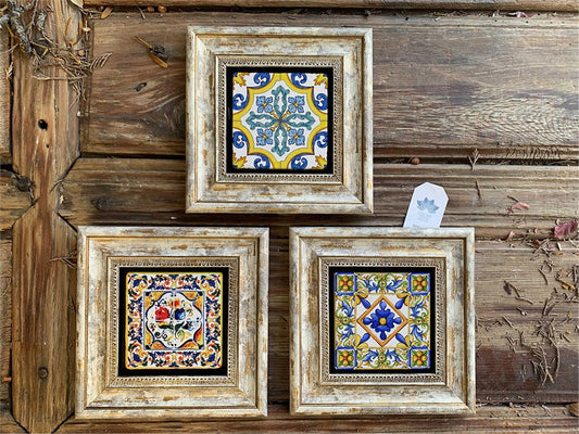 3-PIECE FRAME NATURAL STONE WALL DECOR / 3CDD-40-223 (WALL DECOR)