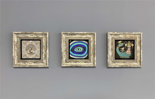 3-PIECE FRAME NATURAL STONE WALL DECOR / 3CDD-40-349 (WALL DECOR)