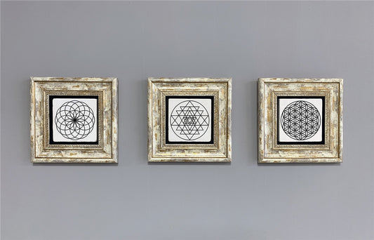3-PIECE FRAME NATURAL STONE WALL DECOR / 3CDD-40-278 (WALL DECOR)
