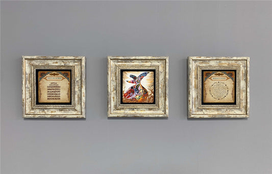 3-PIECE FRAME NATURAL STONE WALL DECOR / 3CDD-40-378 (WALL DECOR)