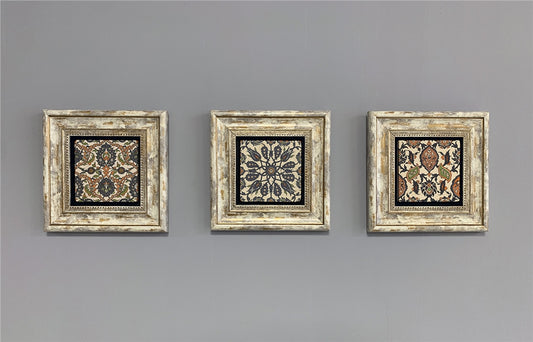 3-PIECE FRAME NATURAL STONE WALL DECOR / 3CDD-40-318 (WALL DECOR)