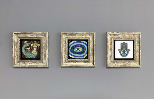 3-PIECE FRAME NATURAL STONE WALL DECOR / 3CDD-40-350 (WALL DECOR)