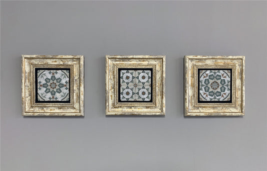 3-PIECE FRAME NATURAL STONE WALL DECOR / 3CDD-40-327 (WALL DECOR)