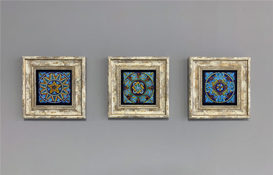 3-PIECE FRAME NATURAL STONE WALL DECOR / 3CDD-40-319 (WALL DECOR)
