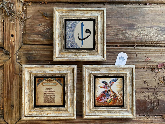 3-PIECE FRAME NATURAL STONE WALL DECOR / 3CDD-40-217 (WALL DECOR)