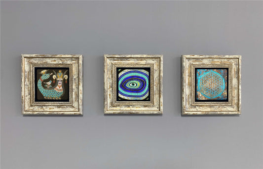 3-PIECE FRAME NATURAL STONE WALL DECOR / 3CDD-40-348 (WALL DECOR)