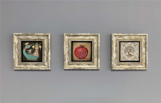 3-PIECE FRAME NATURAL STONE WALL DECOR / 3CDD-40-351 (WALL DECOR)