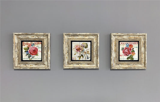 3-PIECE FRAME NATURAL STONE WALL DECOR / 3CDD-40-286 (WALL DECOR)
