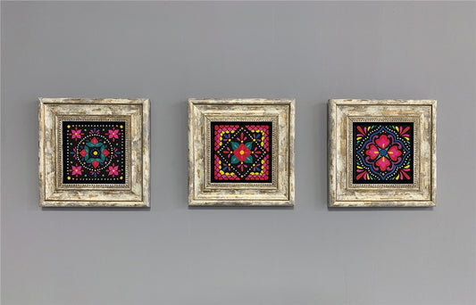 3-PIECE FRAME NATURAL STONE WALL DECOR / 3CDD-40-339 (WALL DECOR)