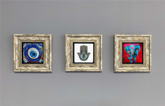 3-PIECE FRAME NATURAL STONE WALL DECOR / 3CDD-40-362 (WALL DECOR)