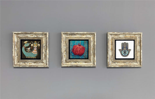 3-PIECE FRAME NATURAL STONE WALL DECOR / 3CDD-40-346 (WALL DECOR)