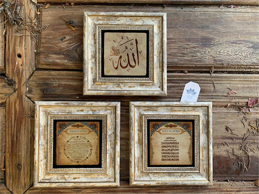 3-PIECE FRAME NATURAL STONE WALL DECOR / 3CDD-40-219 (WALL DECOR)