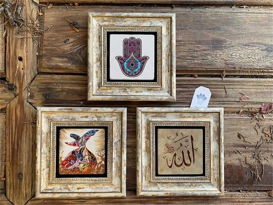 3-PIECE FRAME NATURAL STONE WALL DECOR / 3CDD-40-205 (WALL DECOR)
