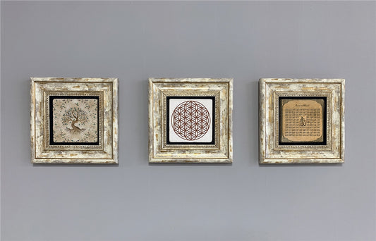 3-PIECE FRAME NATURAL STONE WALL DECOR / 3CDD-40-246 (WALL DECOR)