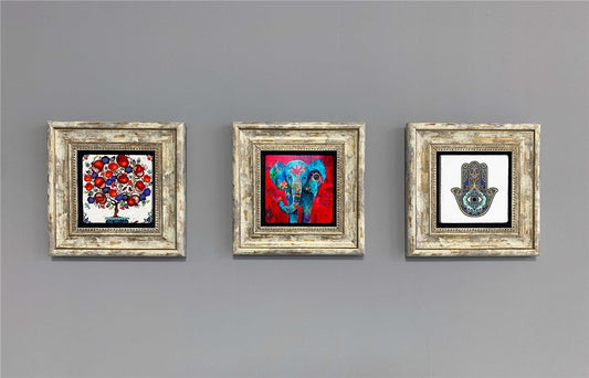 3-PIECE FRAME NATURAL STONE WALL DECOR / 3CDD-40-394 (WALL DECOR)