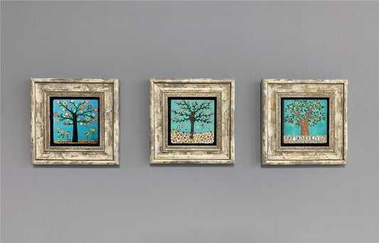 3-PIECE FRAME NATURAL STONE WALL DECOR / 3CDD-40-291 (WALL DECOR)