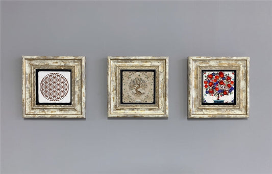 3-PIECE FRAME NATURAL STONE WALL DECOR / 3CDD-40-234 (WALL DECOR)