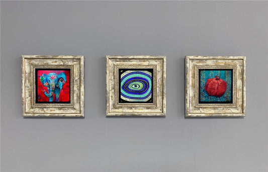 3-PIECE FRAME NATURAL STONE WALL DECOR / 3CDD-40-369 (WALL DECOR)