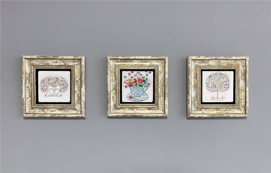 3-PIECE FRAME NATURAL STONE WALL DECOR / 3CDD-40-268 (WALL DECOR)
